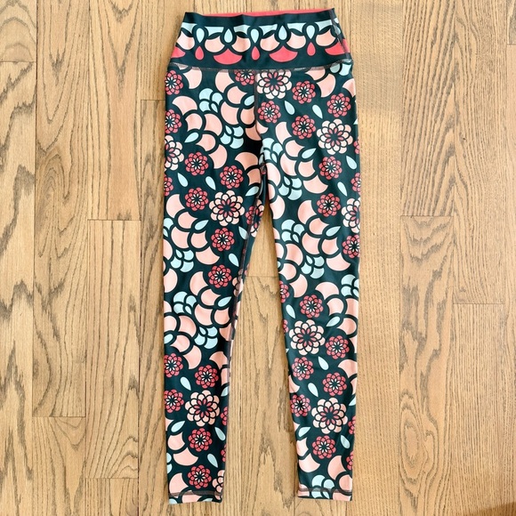 Pants - Hadley Pollet Women’s Peach Zinnia Oasis Leggings Size Small